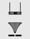 Eve Lace & Chain Crotchless Teddy With Thigh Garters from Love It Curvy