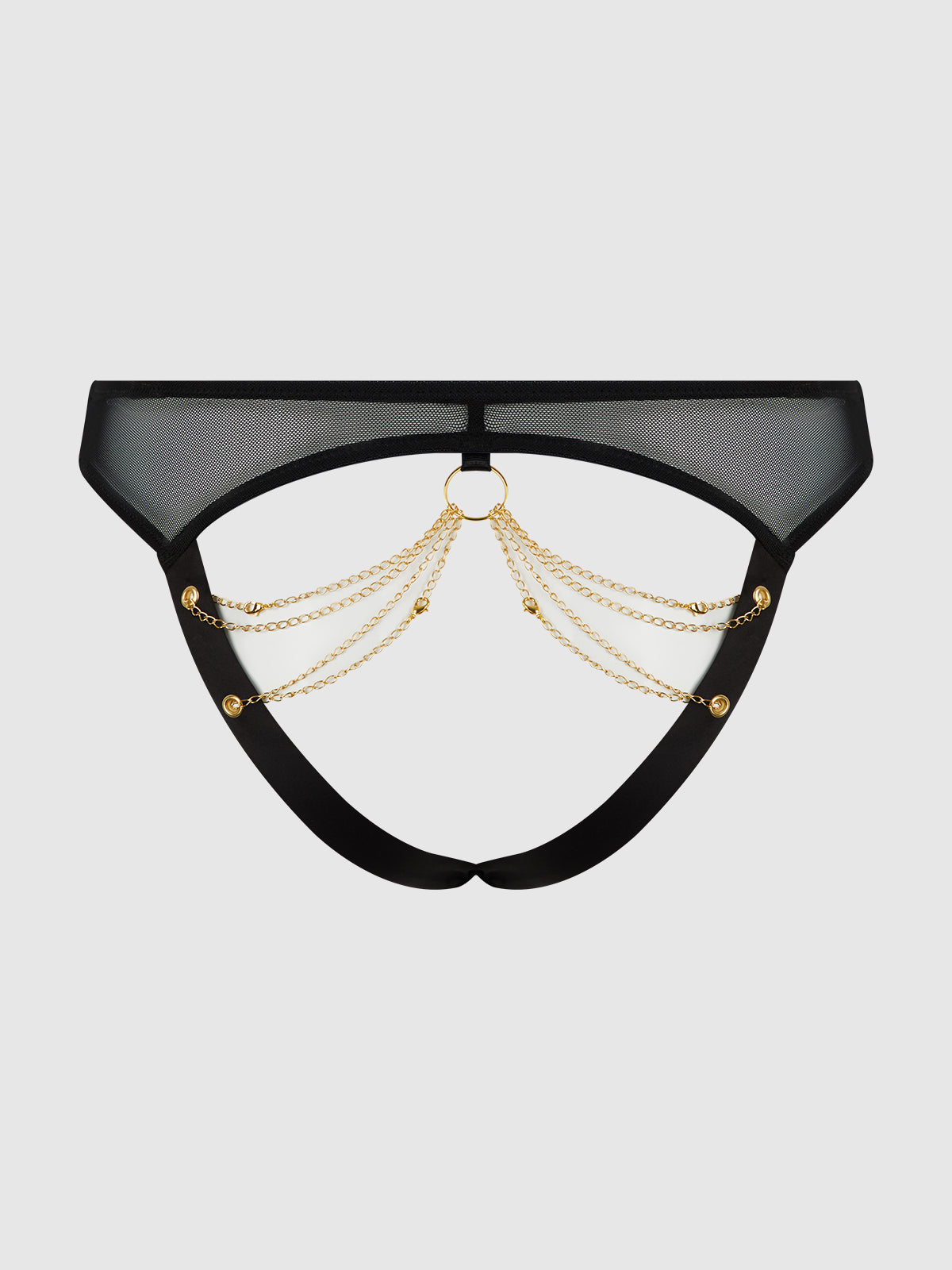 Eve Mesh & Chain Open Caged Back Hipster from Love It Curvy