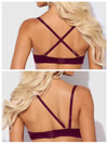 Brigeta Satin Deep Plunge Push Up Bra, Garter & Thong Set from Love It Curvy