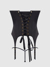 Brigeta Satin Open Cup Bustier & G-String Set from Love It Curvy