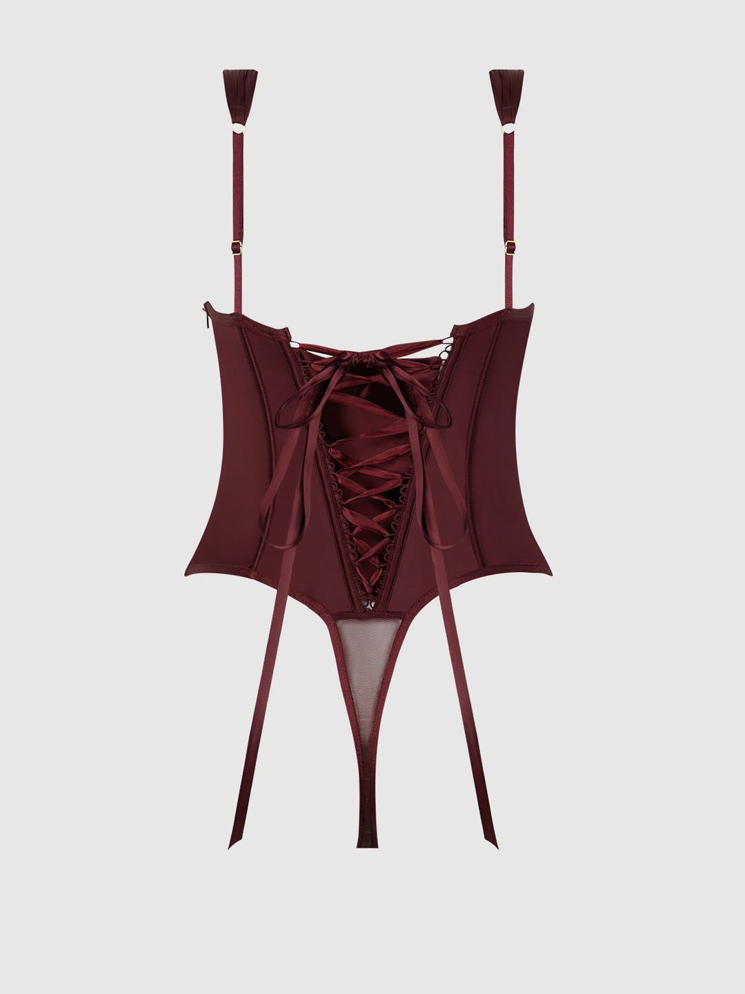 Brigeta Satin Draped Push Up Teddy from Love It Curvy