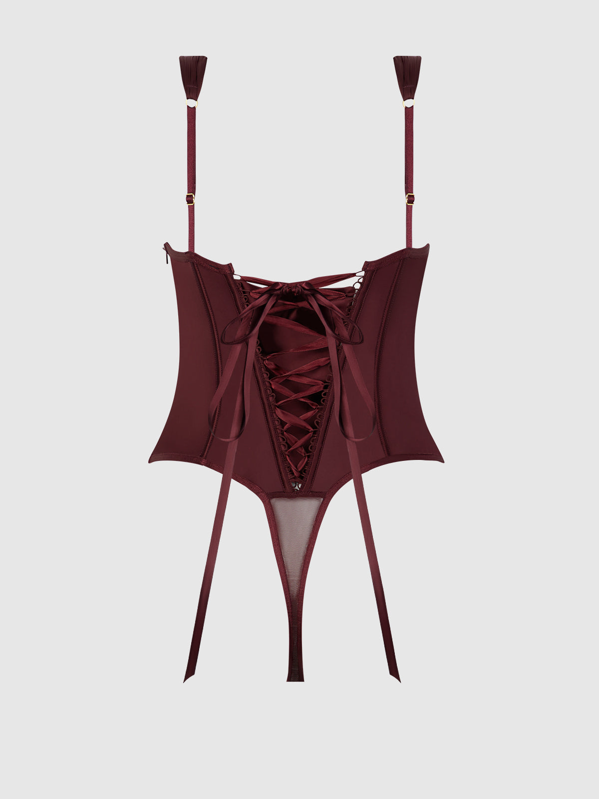 Brigeta Satin Draped Push Up Teddy from Love It Curvy