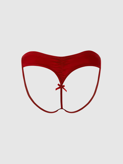 Brigeta Satin Open Back Hipster | Love It Curvy