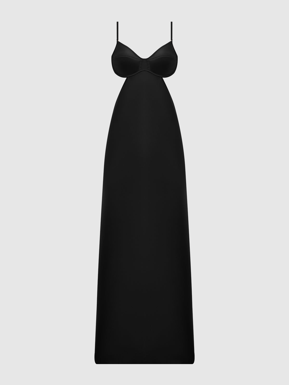 Brigeta Satin Mono Wire Long Gown | Love It Curvy Secondary image