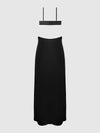 Brigeta Satin Mono Wire Long Gown from Love It Curvy