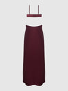 Brigeta Satin Mono Wire Long Gown from Love It Curvy