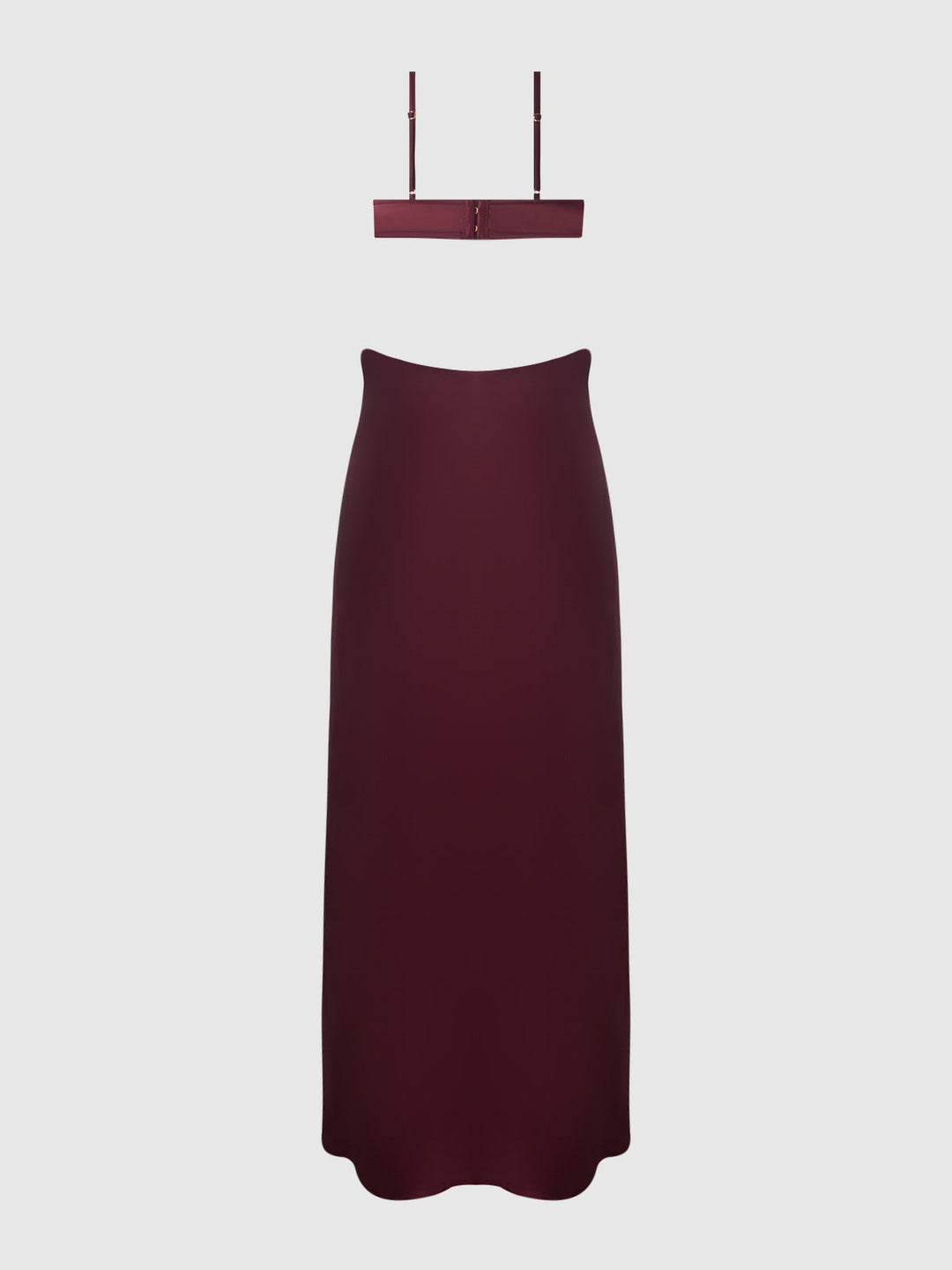 Brigeta Satin Mono Wire Long Gown from Love It Curvy