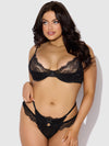 Madeline Satin & Lace Push Up Bra & G-String Set from Love It Curvy