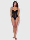 Juliet Satin & Mesh Plunge Underwire Corset from Love It Curvy
