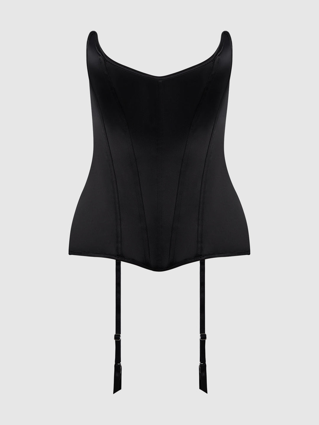 Juliet Satin Full Boning Scoop Neck Corset from Love It Curvy