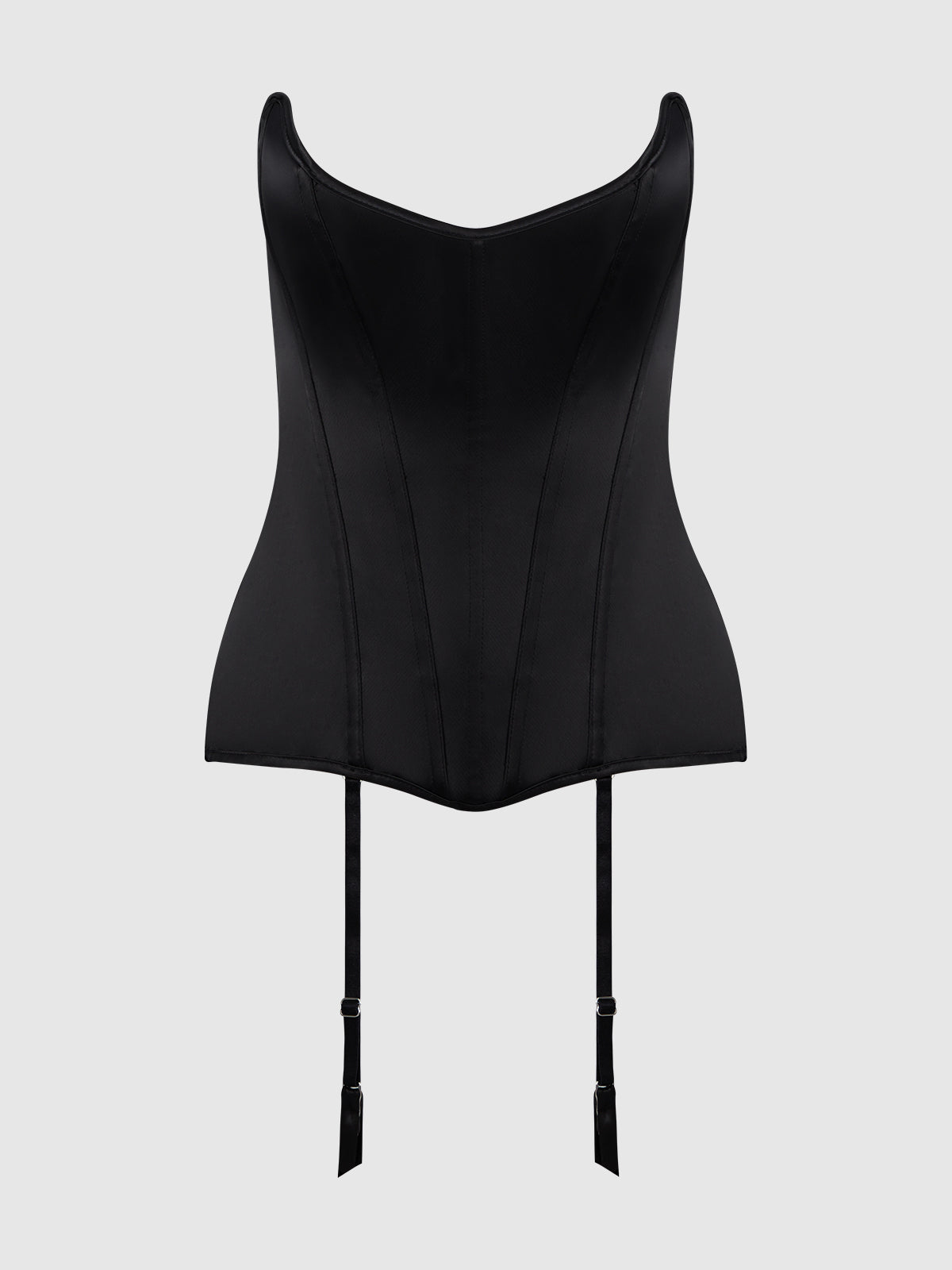 Juliet Satin Full Boning Scoop Neck Corset from Love It Curvy