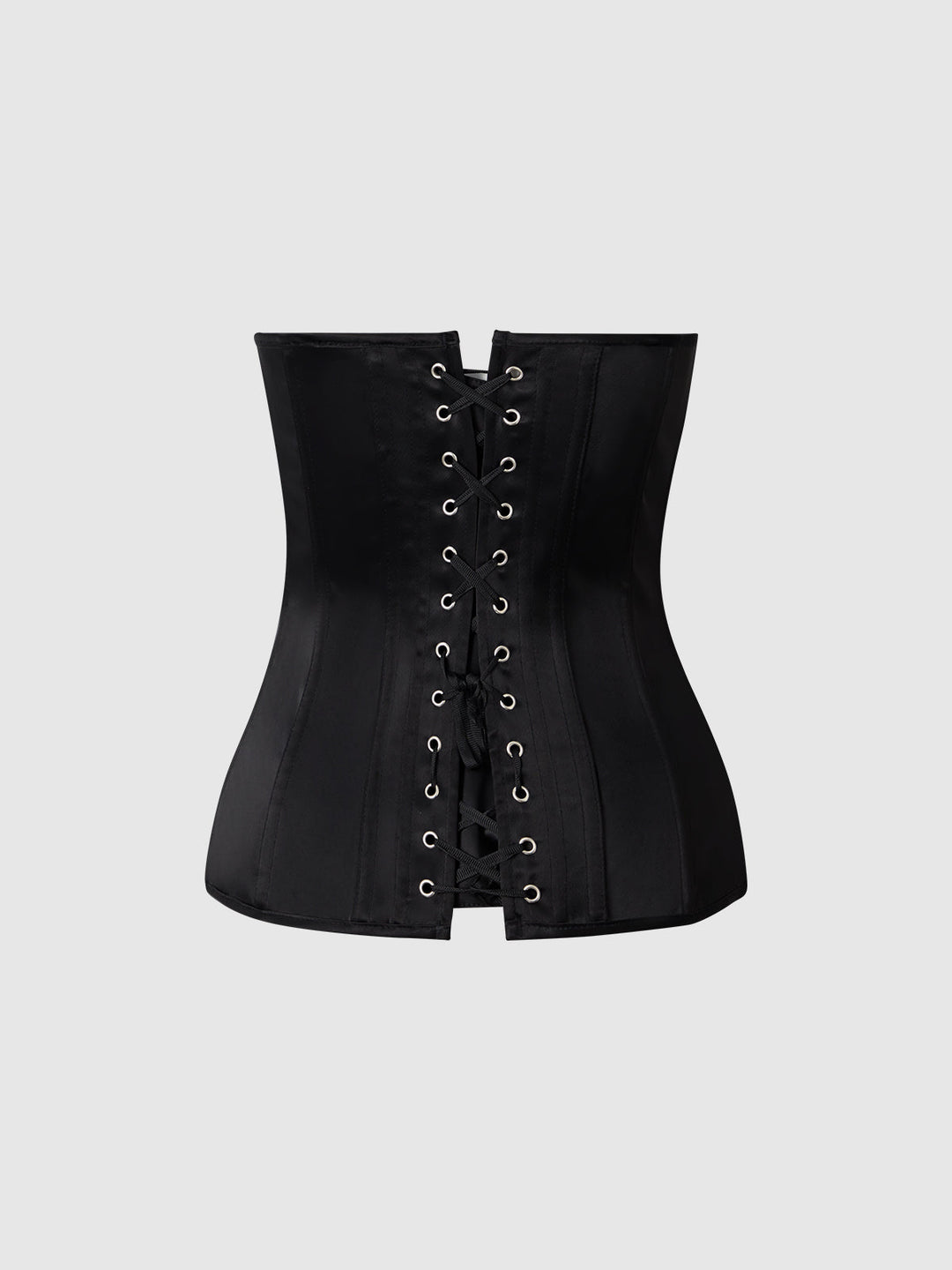 Juliet Satin Full Boning Scoop Neck Corset from Love It Curvy
