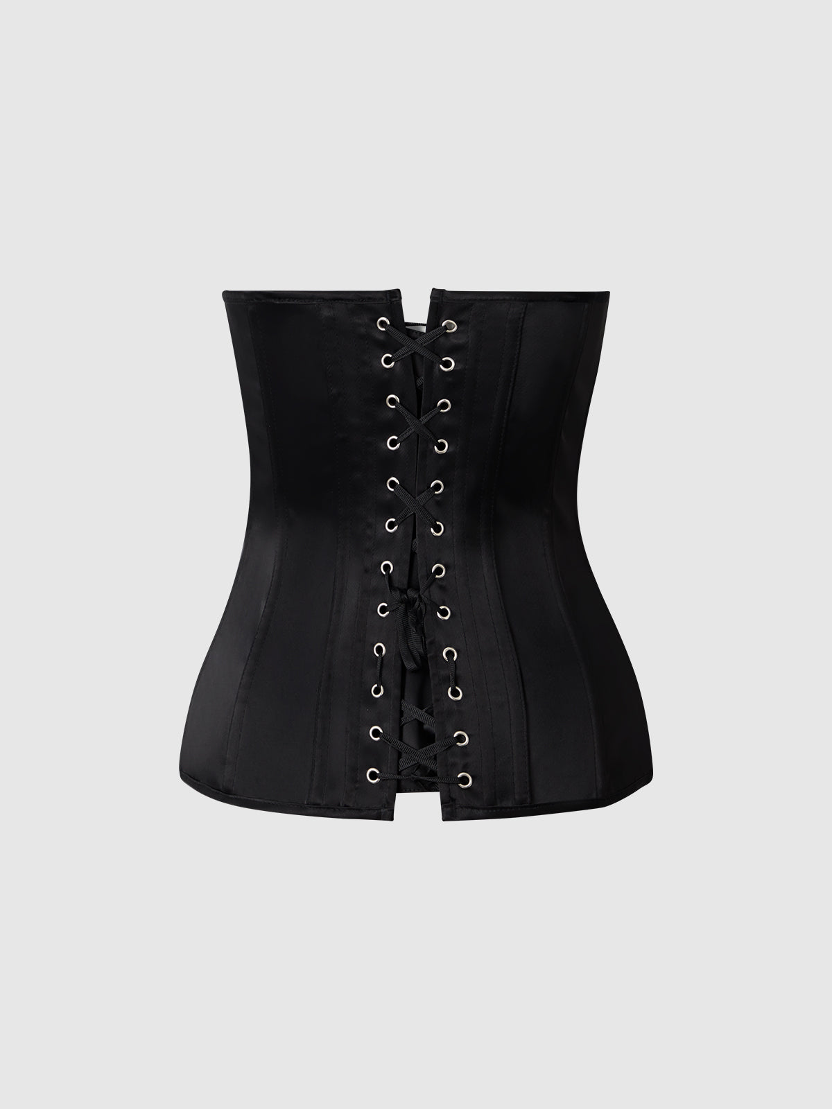 Juliet Satin Full Boning Scoop Neck Corset from Love It Curvy