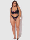 Harper Embroidered Mesh & Micro Longline Bra & Thong Set from Love It Curvy