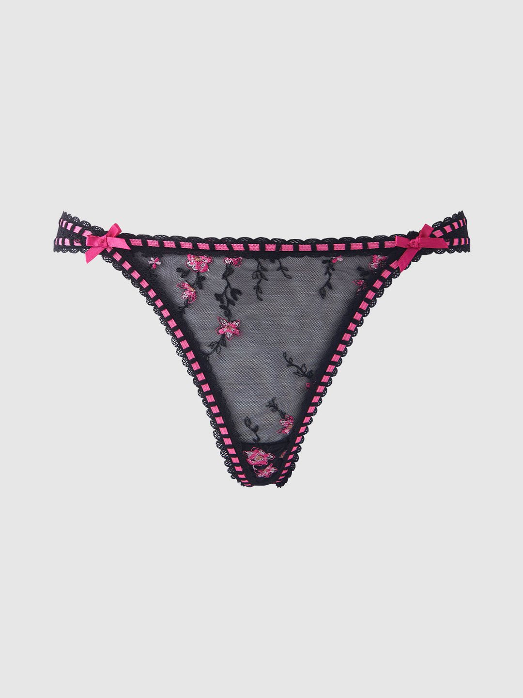 Harper Embroidered Mesh &amp; Elastic Open Back Cheeky from Love It Curvy