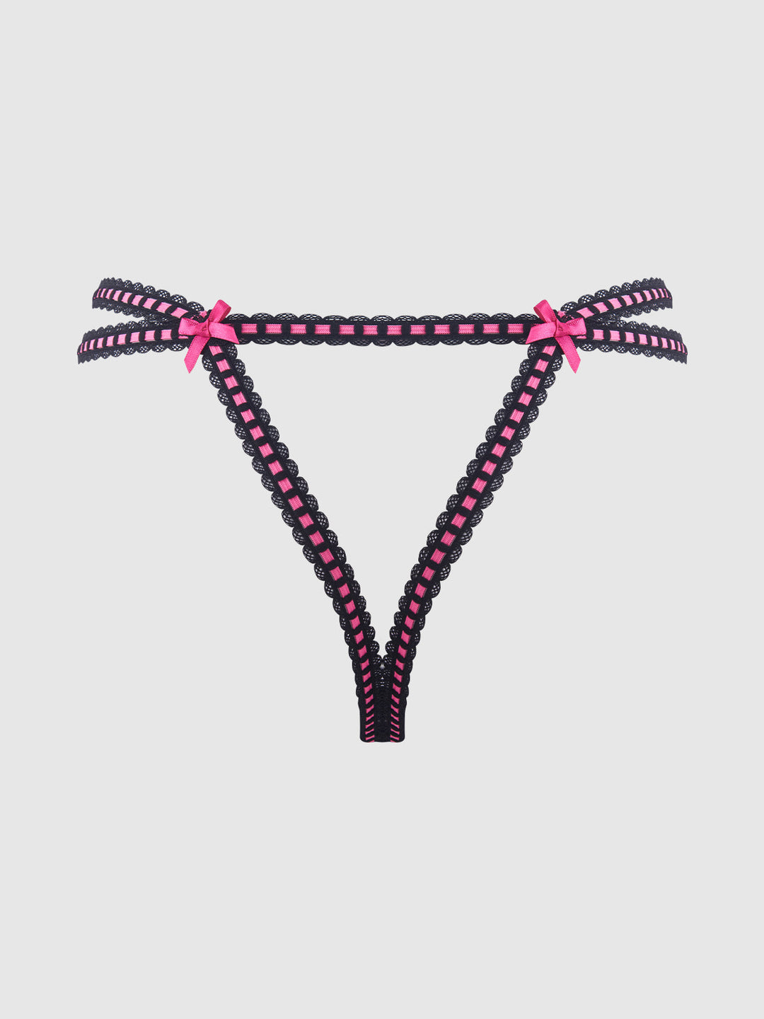 Harper Embroidered Mesh &amp; Elastic Open Back Cheeky from Love It Curvy