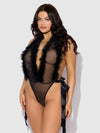 Marilyn Marabou & Mesh Plunge Teddy from Love It Curvy