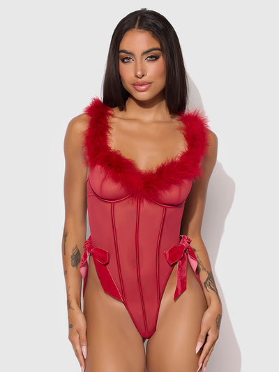 Marilyn Marabou & Mesh Teddy | Love It Curvy