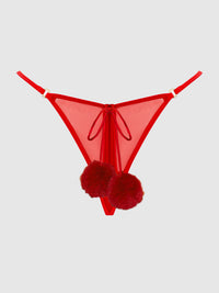 Marilyn Mesh & Pom Pom G-String | Love It Curvy