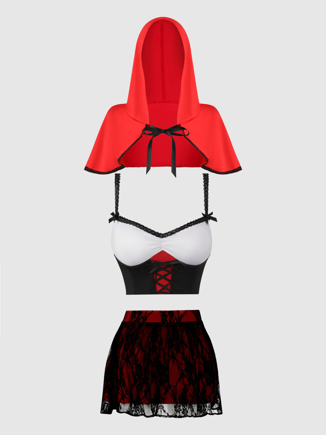 Lil Red Bustier, Skirt &amp; Hood Set from Love It Curvy