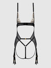 Delilah Embroidered Open Back Teddy from Love It Curvy