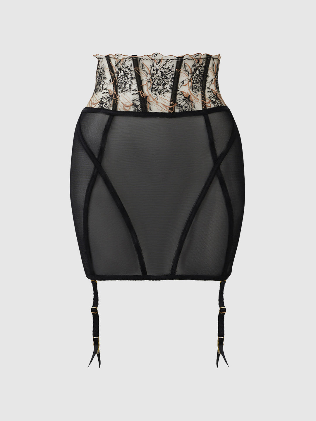 Delilah Embroidered Open Back Half Skirt from Love It Curvy