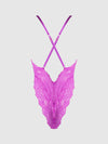 Reanna Lace & Chain Deep Plunge Bodysuit from Love It Curvy