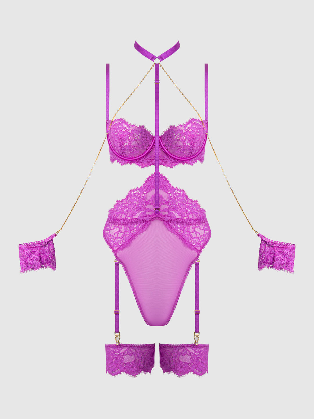 Reanna Lace &amp; Chain Handcuff Teddy from Love It Curvy