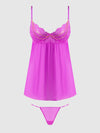 Reanna Lace & Chain Babydoll & G-String Set from Love It Curvy