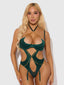 Evangeline Satin & Chain Halter Teddy from Love It Curvy