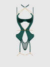 Evangeline Satin & Chain Halter Teddy from Love It Curvy