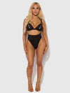 Yasmine Shimmer Mesh Slit Cup, Backless Teddy & Bralette Set from Love It Curvy