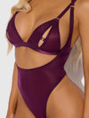 Yasmine Shimmer Mesh Slit Cup, Backless Teddy & Bralette Set from Love It Curvy