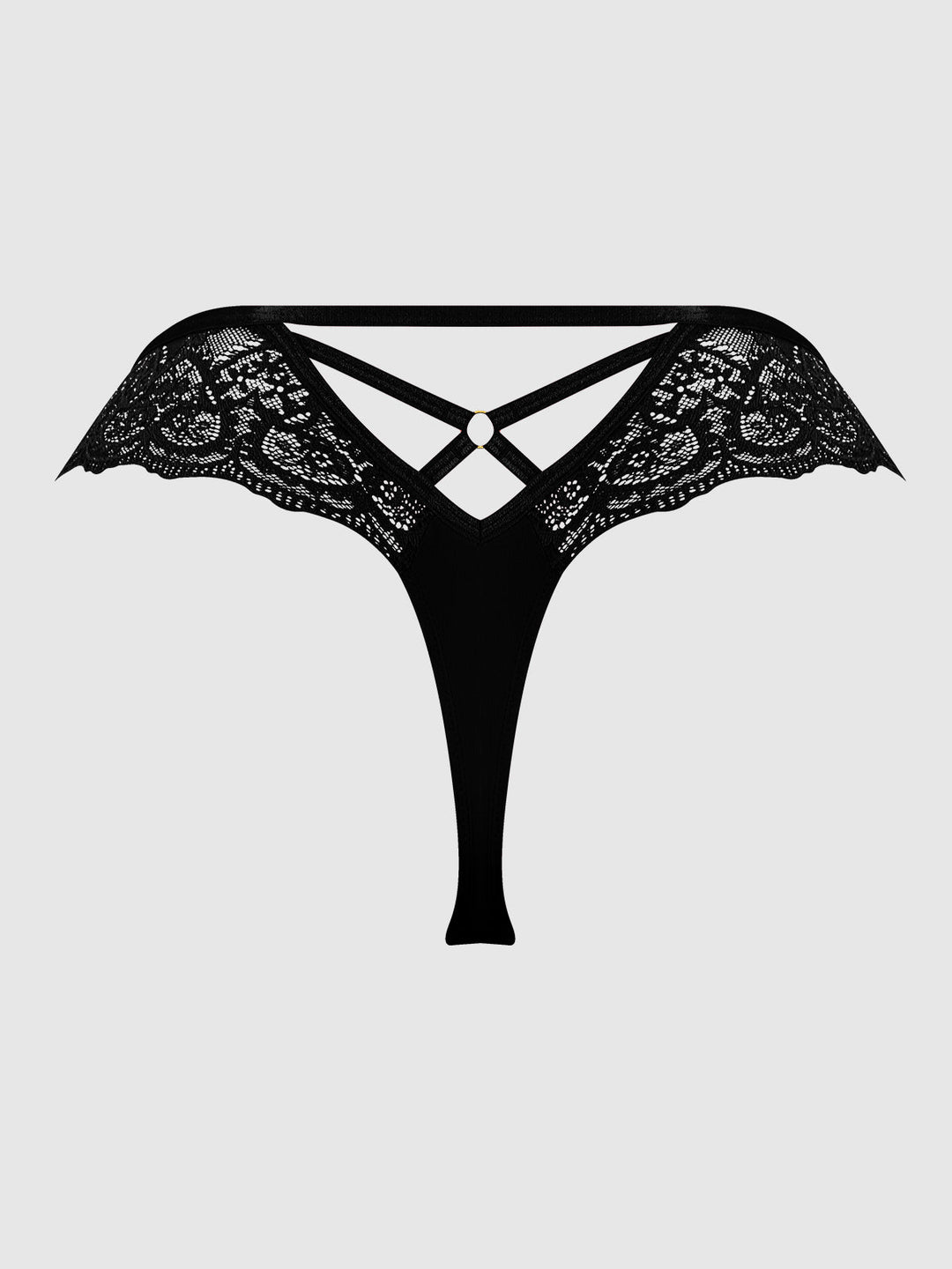 Vera Lace &amp; Micro Strappy Back Thong from Love It Curvy