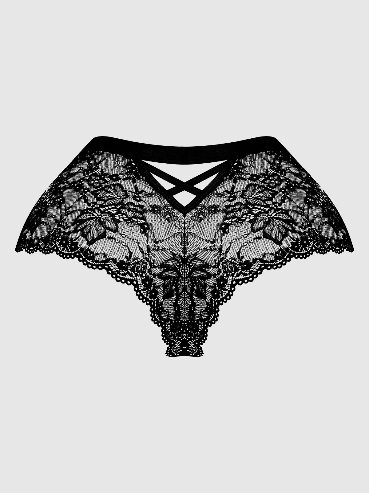 Bella Crisscross Back Lace Cheeky from Love It Curvy