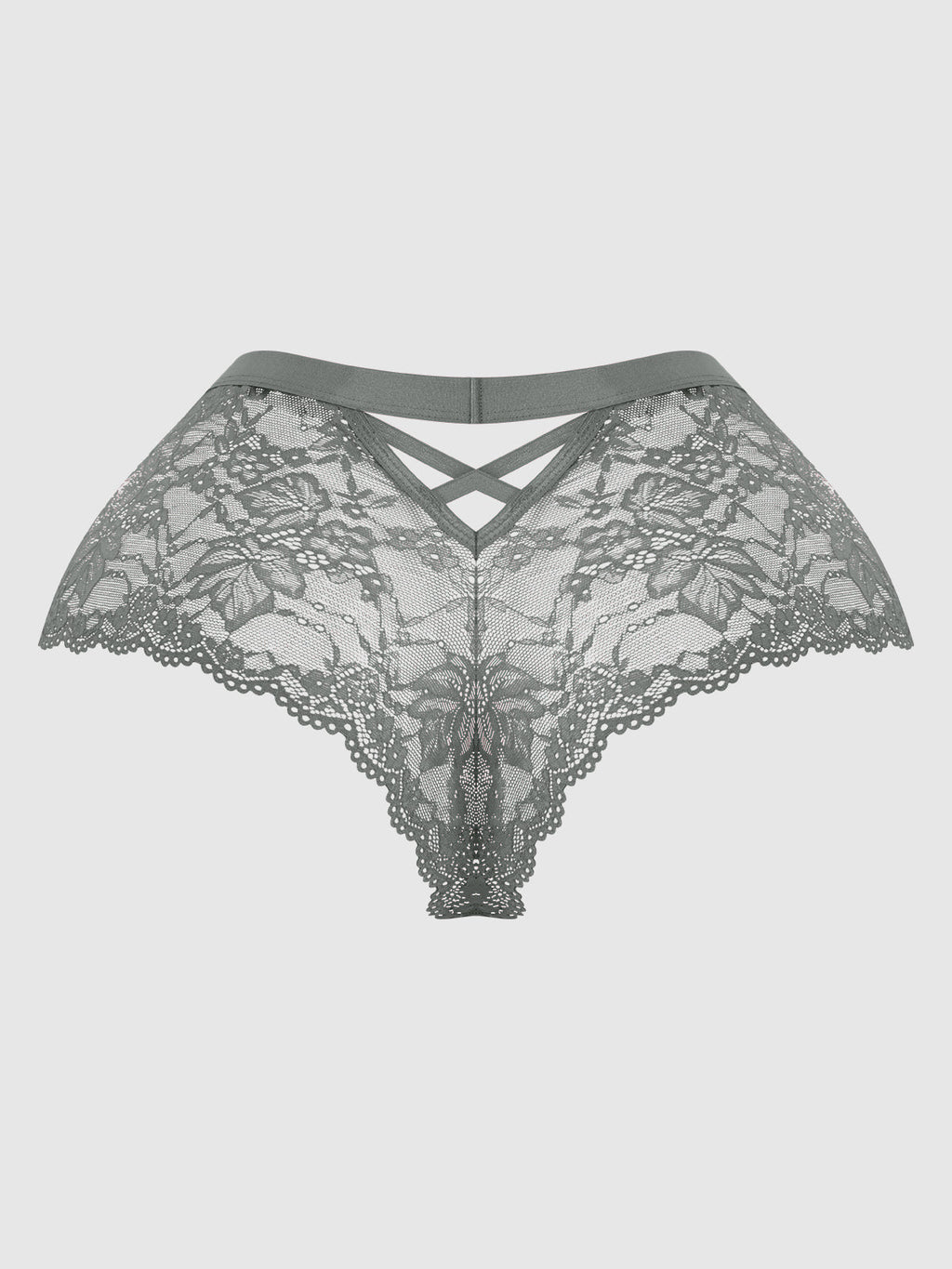 Bella Crisscross Back Lace Cheeky from Love It Curvy