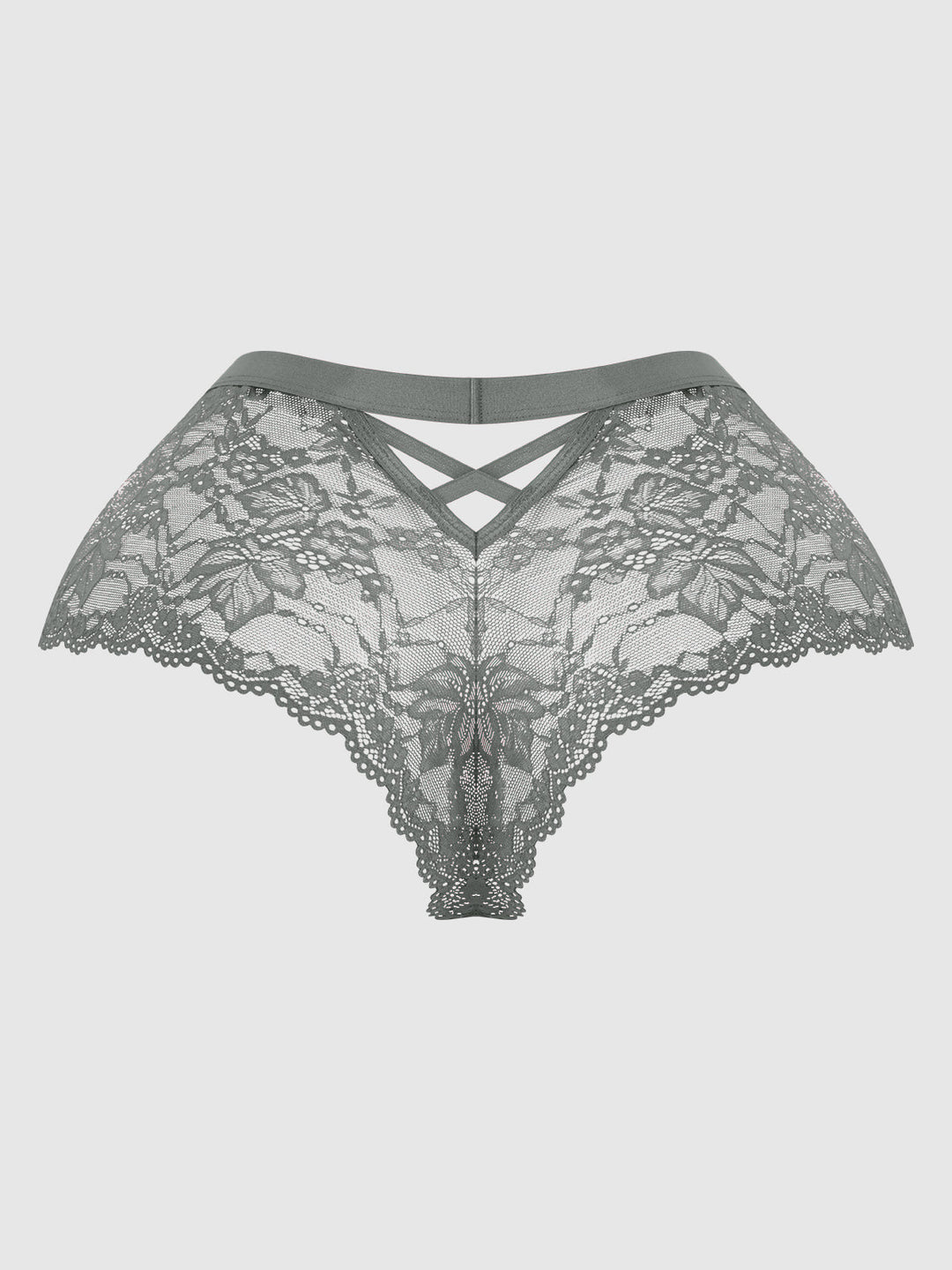 Bella Crisscross Back Lace Cheeky from Love It Curvy