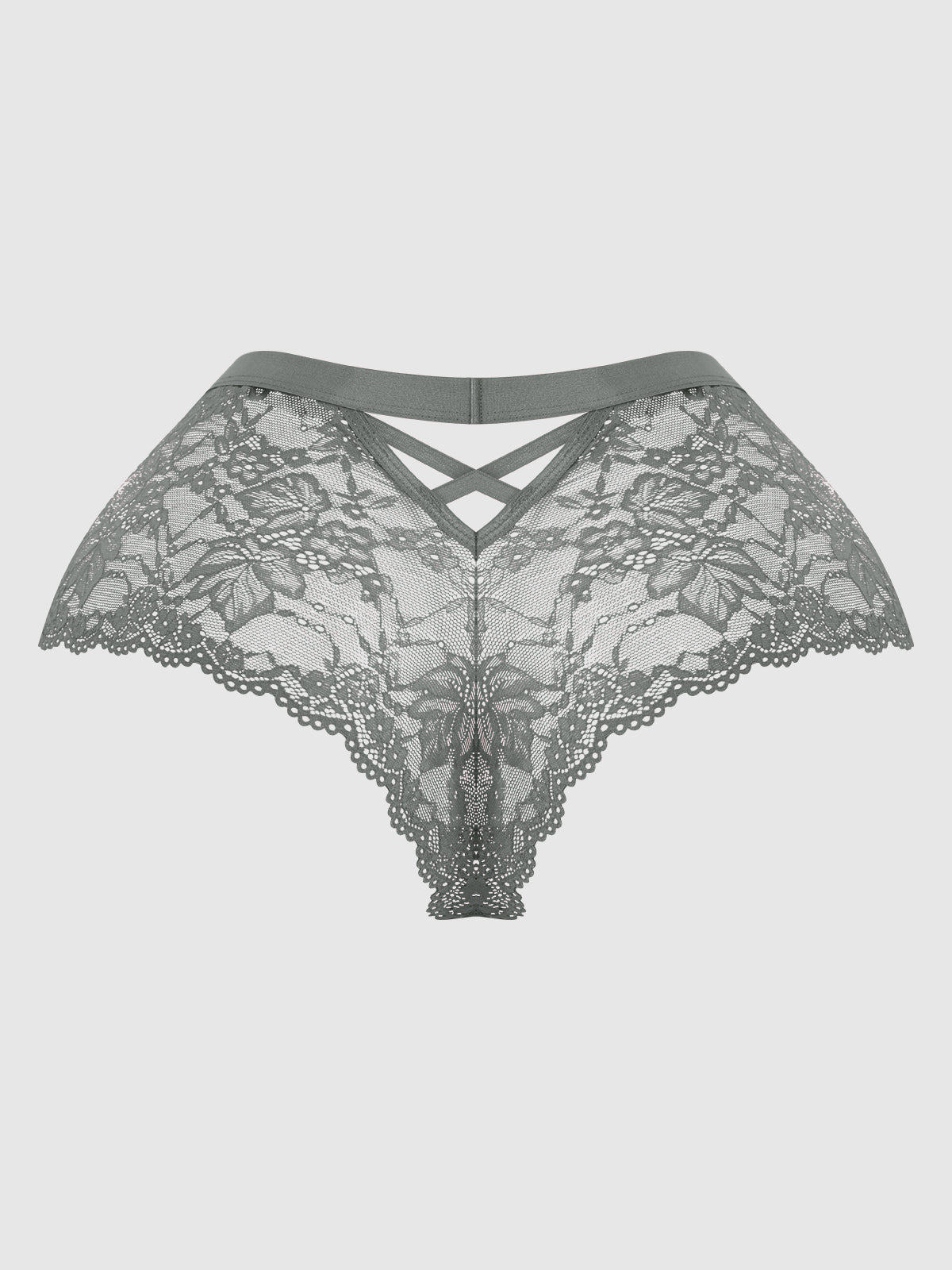 Bella Crisscross Back Lace Cheeky from Love It Curvy