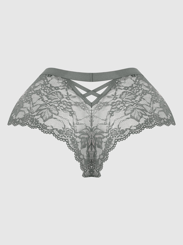 Bella Crisscross Back Lace Cheeky from Love It Curvy