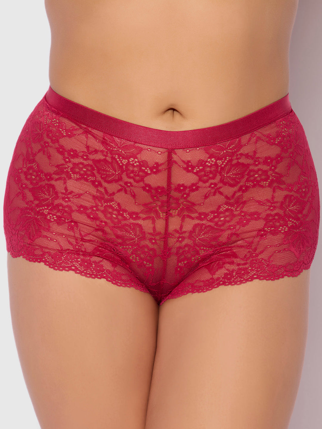 Bella Crisscross Back Lace Cheeky from Love It Curvy