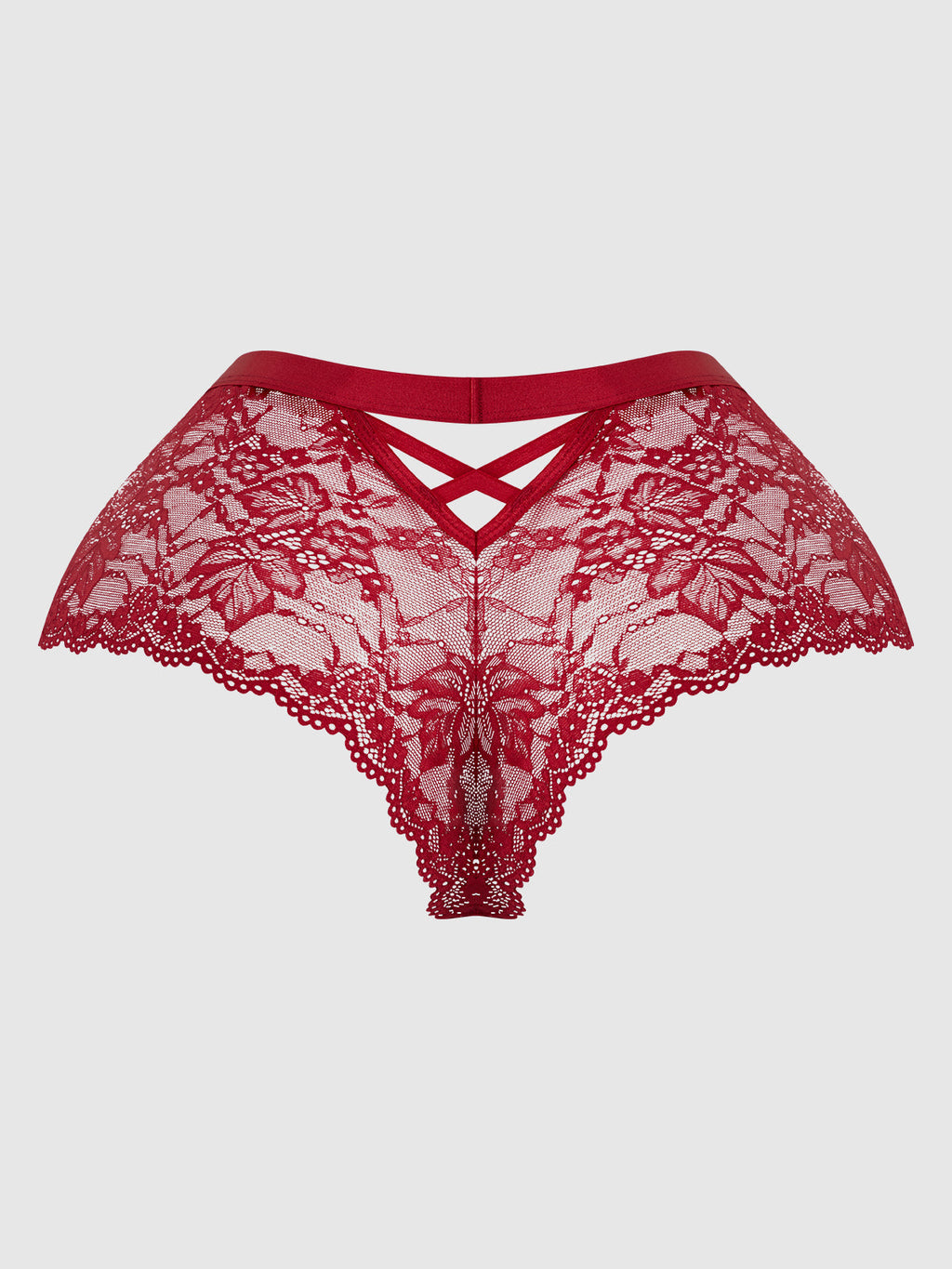 Bella Crisscross Back Lace Cheeky from Love It Curvy