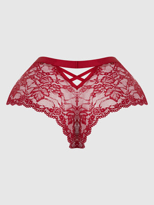 Bella Crisscross Back Lace Cheeky | Love It Curvy