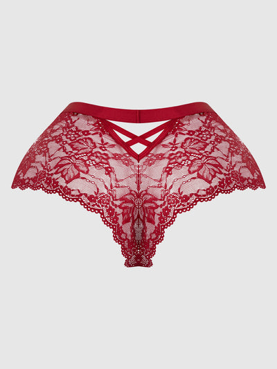 Bella Crisscross Back Lace Cheeky | Love It Curvy