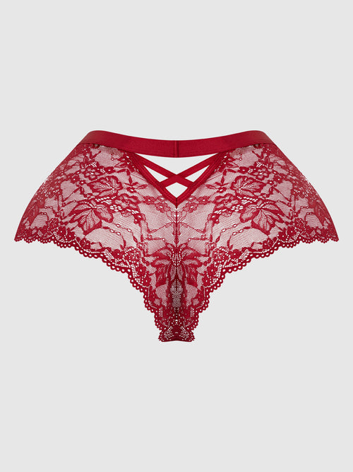 Bella Crisscross Back Lace Cheeky from Love It Curvy
