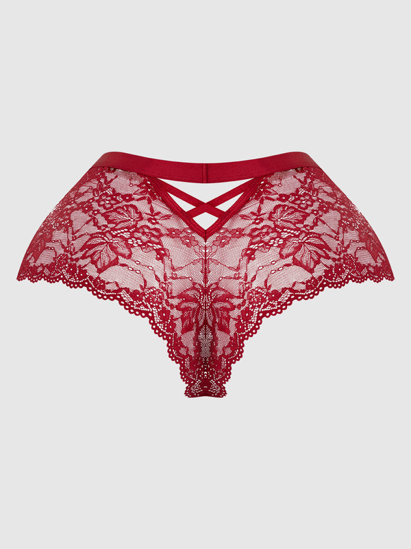 Bella Crisscross Back Lace Cheeky from Love It Curvy
