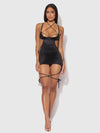 Iryna Silky Micro & Rope Open Back Chemise & G-String Set from Love It Curvy