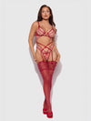 Angelina Lips Embroidery Cutout Teddy from Love It Curvy