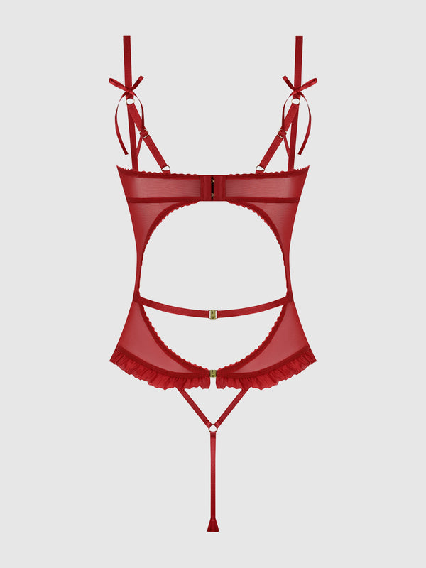 Angelina Lips Embroidery Cutout Teddy from Love It Curvy