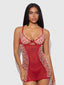 Angelina Lips Embroidery Bow Back Chemise Set from Love It Curvy
