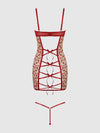 Angelina Lips Embroidery Bow Back Chemise Set from Love It Curvy
